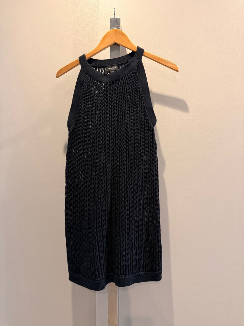 summersalt Black Knit Halter Swim Coverup